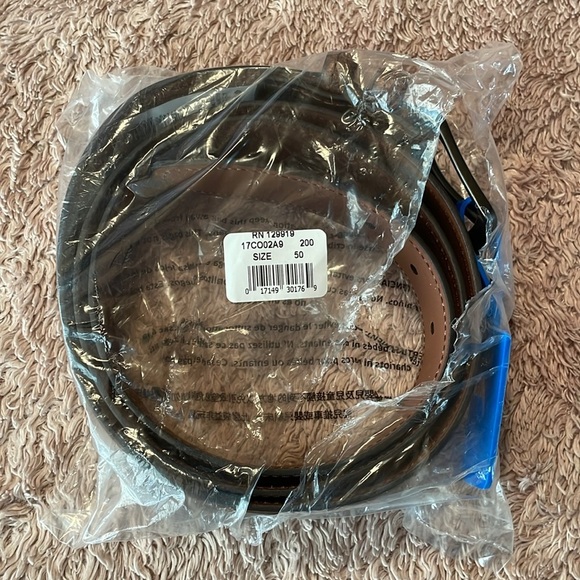 🌸NIP COLUMBIA Leather Belt - size Men’s 50” waist - Picture 3 of 14